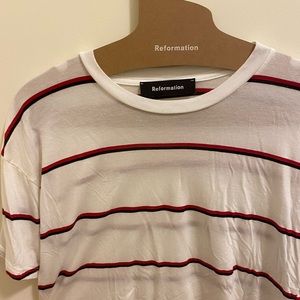 Reformation striped crop top